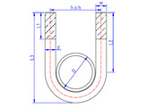 U-BEUGEL M10 3/4 . DIN 3570. S235JR C C EL. VERZINKT.